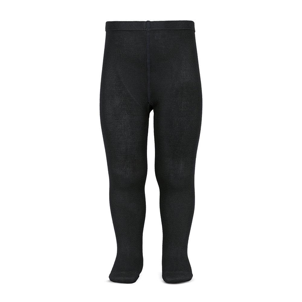 Leotardos punto liso negro