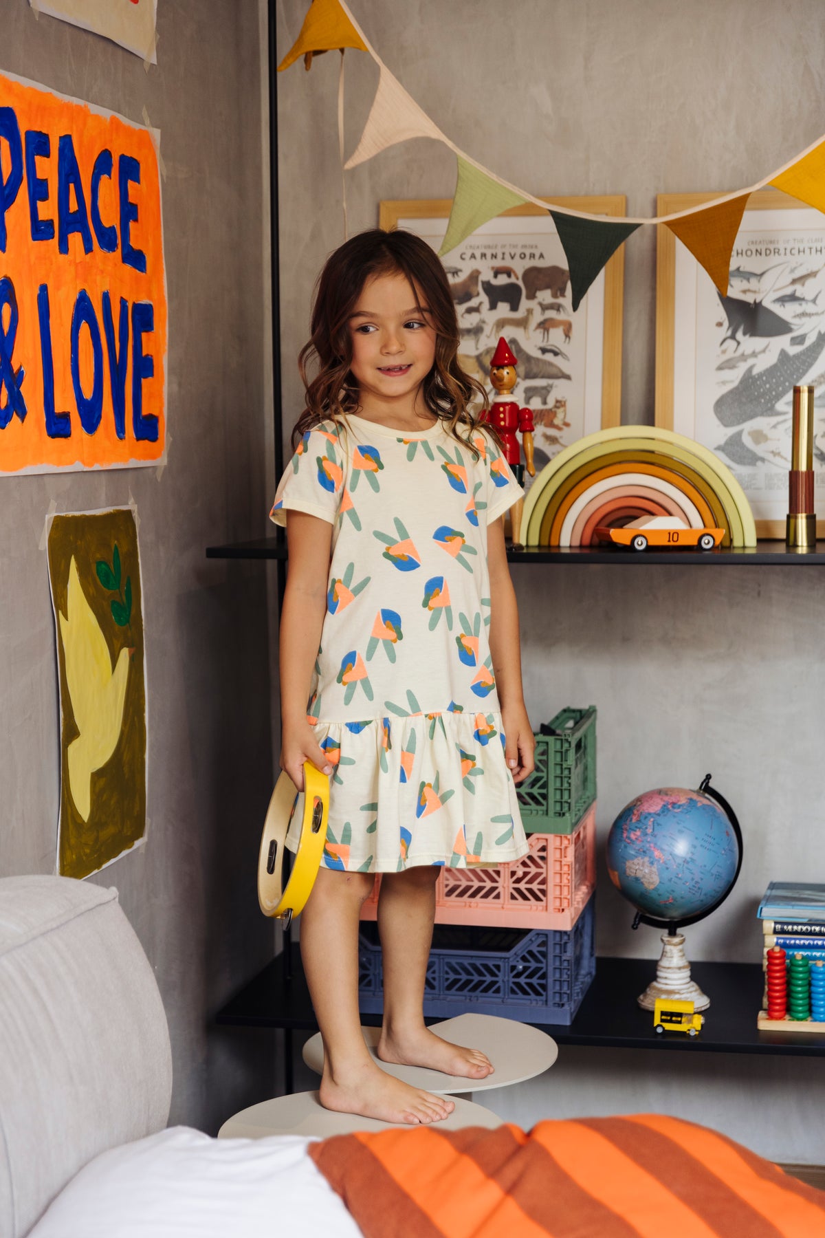 Vestido algodón símbolo paz ✌️