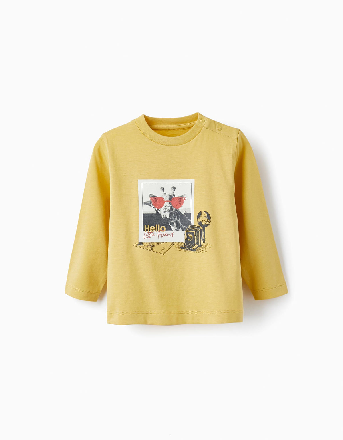 Camibuso jirafas para bebé amarillo