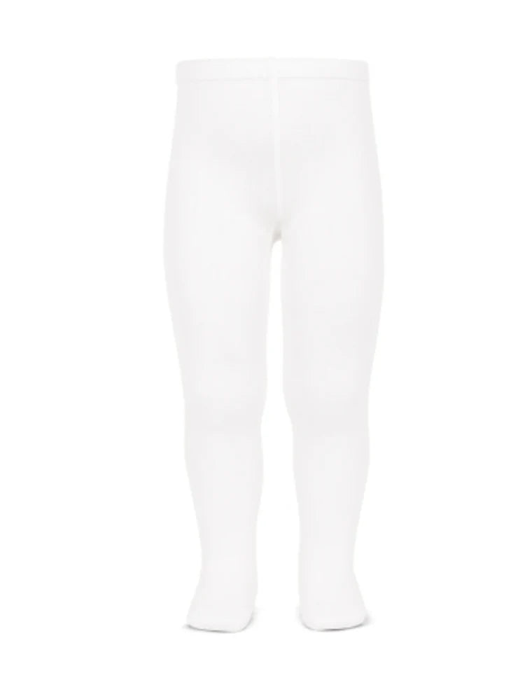 Leotardos punto liso blanco