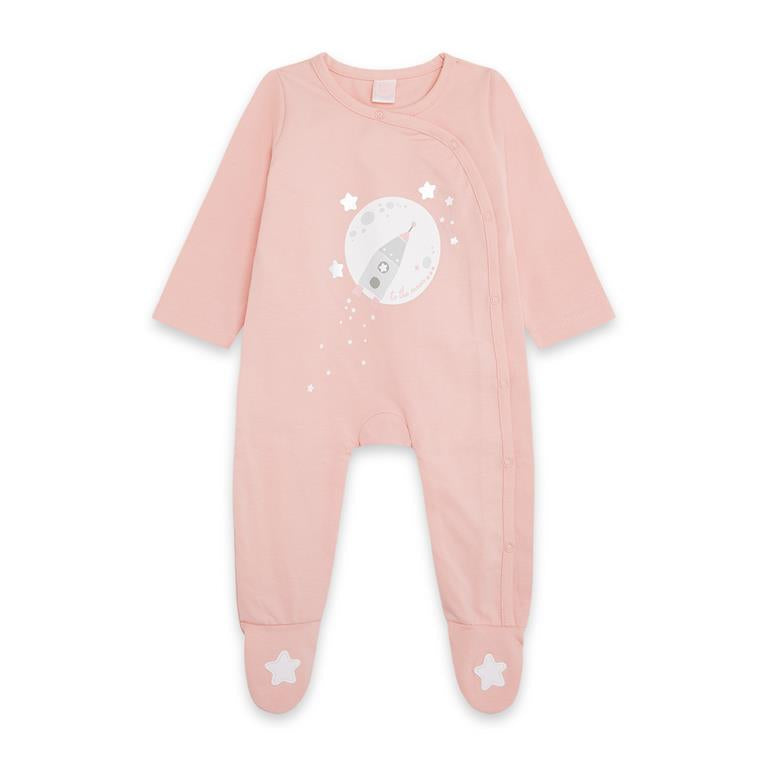 Pijama algodón rosa bebé