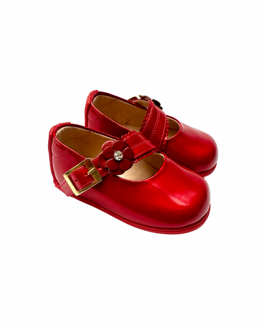 Zapatos rojo flor